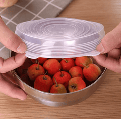 Set Of 6 Round Silicone Stretch Lids