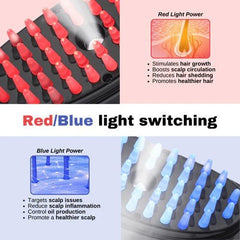 Hair Therapy LED Brush With Mist & Vibration